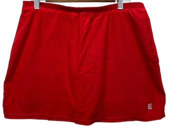 Falda pantalón de tenis Nike Court Dri-FIT para mujer, talla grande, color rojo, U21002SAB VTG