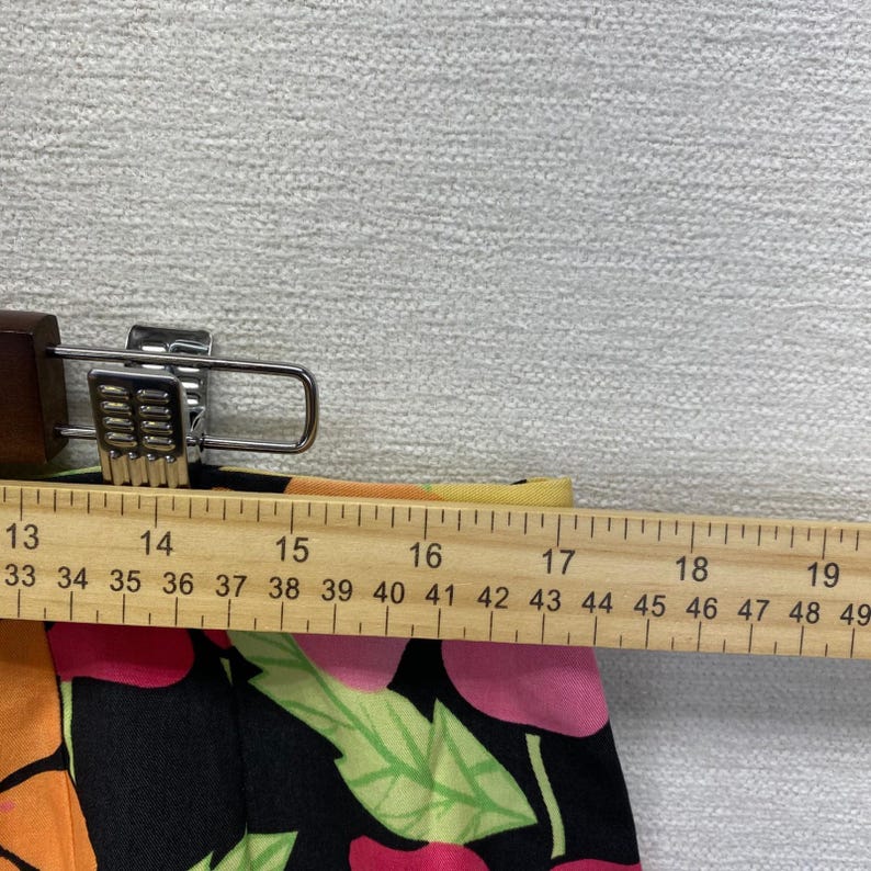 Talbots Floral Midi Skirt Womens 16 Black Pink Tropical Hibiscus Tencel A-Line image 4