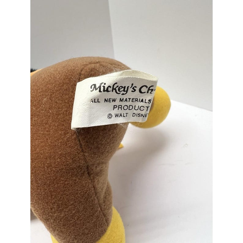 Peluche de Mickey Mouse de 7" de Disney Mickey's Christmas Carol, vintage de los años 80 imagen 2