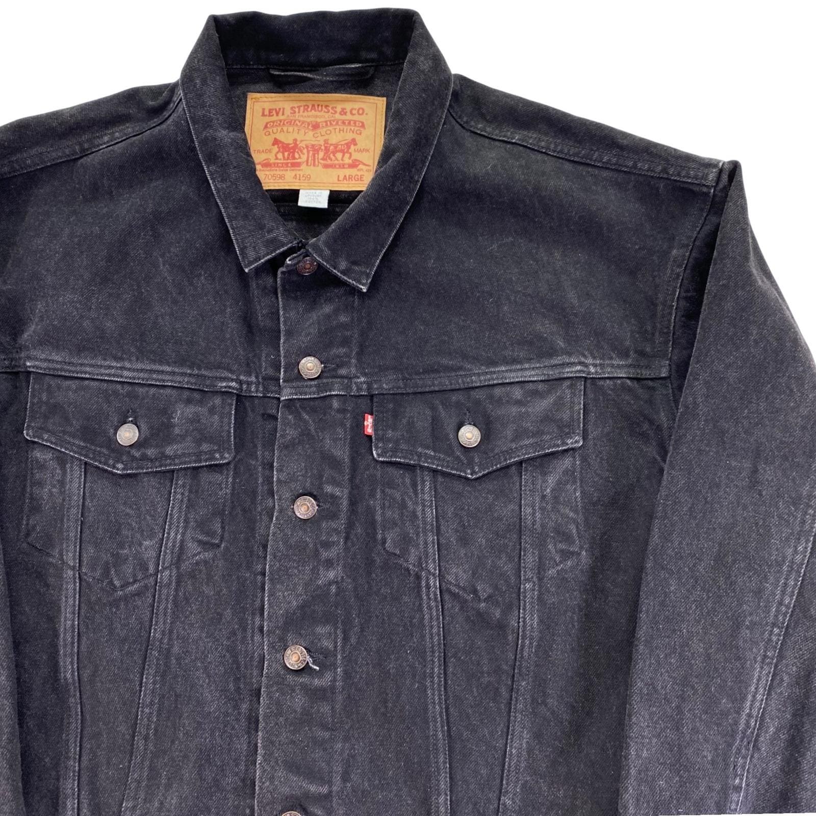 Black Levis Denim Jacket - Etsy