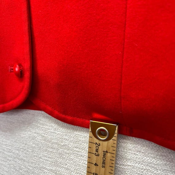 MCM Pendleton Red Wool Button Down Cropped Jacket… - image 10