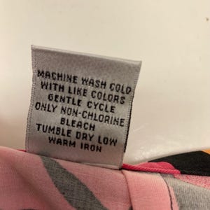 Talbots Floral Midi Skirt Womens 16 Black Pink Tropical Hibiscus Tencel A-Line image 12