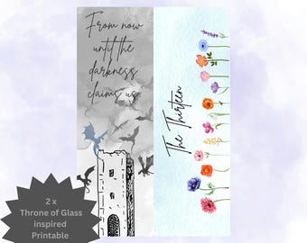 Throne of Glass The Thirteen Inspired Bookmarks Printable