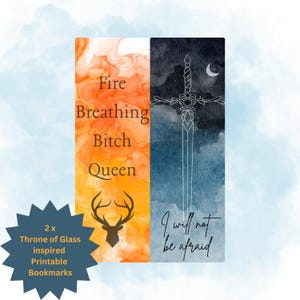 Throne of Glass Inspired Bookmarks Printable