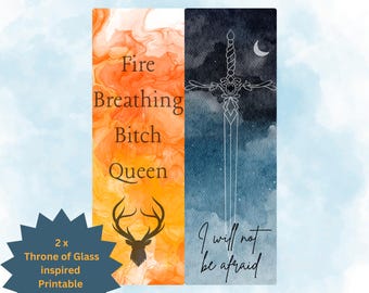 Throne of Glass Inspired Bookmarks Printable