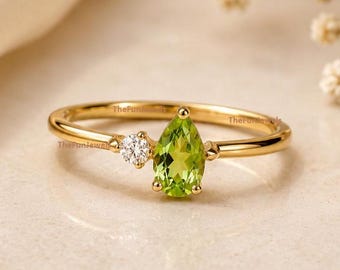 Bague de naissance personnalisée 2, bague familiale personnalisée en or 14 carats, bague de promesse minimaliste, cadeau fête des mères, cadeau pour elle