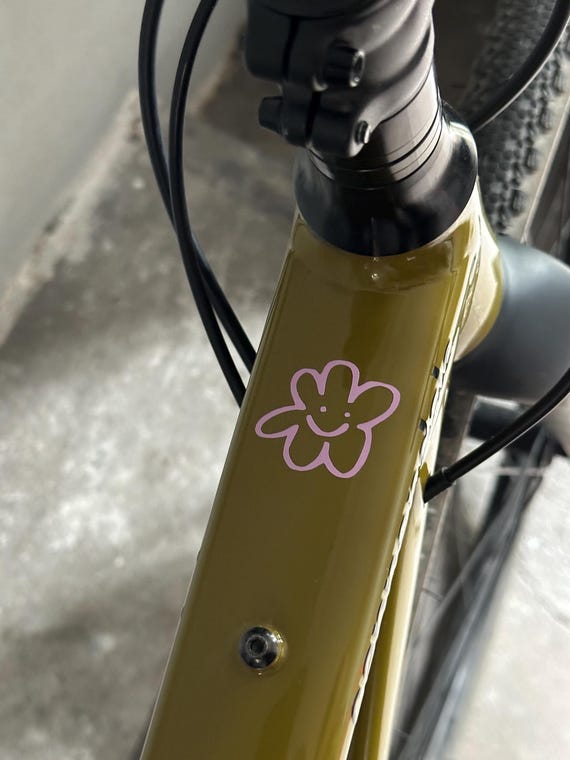 Smileyblume - Smiley Flower - Fahrrad Sticker Vinyl Bike Decal Aufkleber