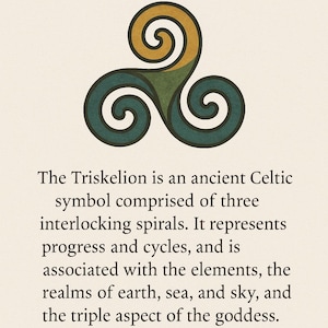 Triskelion Celtic Symbol Wall Art – Printable Spiral of Growth & Motion – Spiritual Decor Download