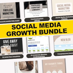 Social Media Growth Bundle, social media, digital marketin, marketing, instagram, pinterest