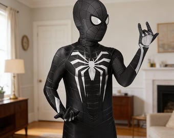 Kids Spider-Man Suit Miles Morales PS5 Symbiote Suit