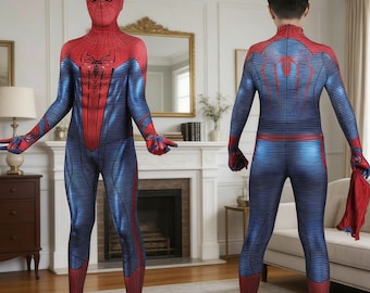 Kids Tasm1 Spider-Man Costume, Superhero Cosplay Bodysuit Halloween Party Wear