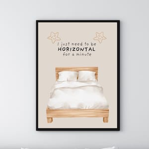 Whimsical Bedroom Wall Art Print: Sleepy Head Poster