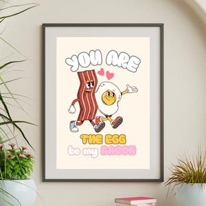 Eier & Speck Küche Poster: Retro Frühstück Art