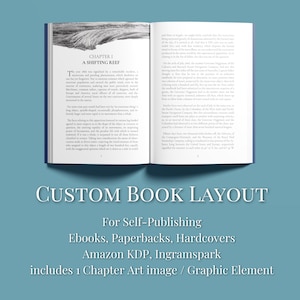 Mise en page, formatage et composition personnalisés pour les livres électroniques, les livres brochés et les livres reliés. Convient pour l'autoédition, Amazon KDP, IngramSpark...