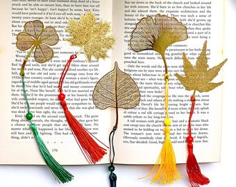 Ginkgo Leaf Metal Bookmark: Hollow Vein Design, Book Lover Gift