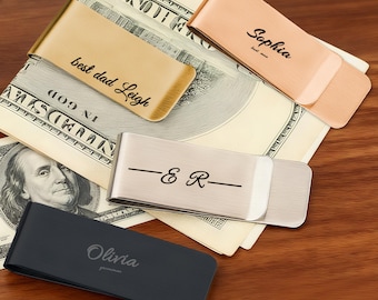 Personalised Engraved Name Money Clip,Custom Money Clip,Stainless Steel Money Clips,Groomsmen Gifts,Groomsmen Money Clip,Husband Gift