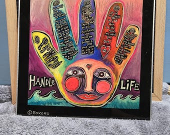 Azulejo artístico inspirador "Maneja la vida" de Rokoko (2010) - Decoración de pared única