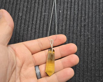 Piedra colgante alambre naranja/siena