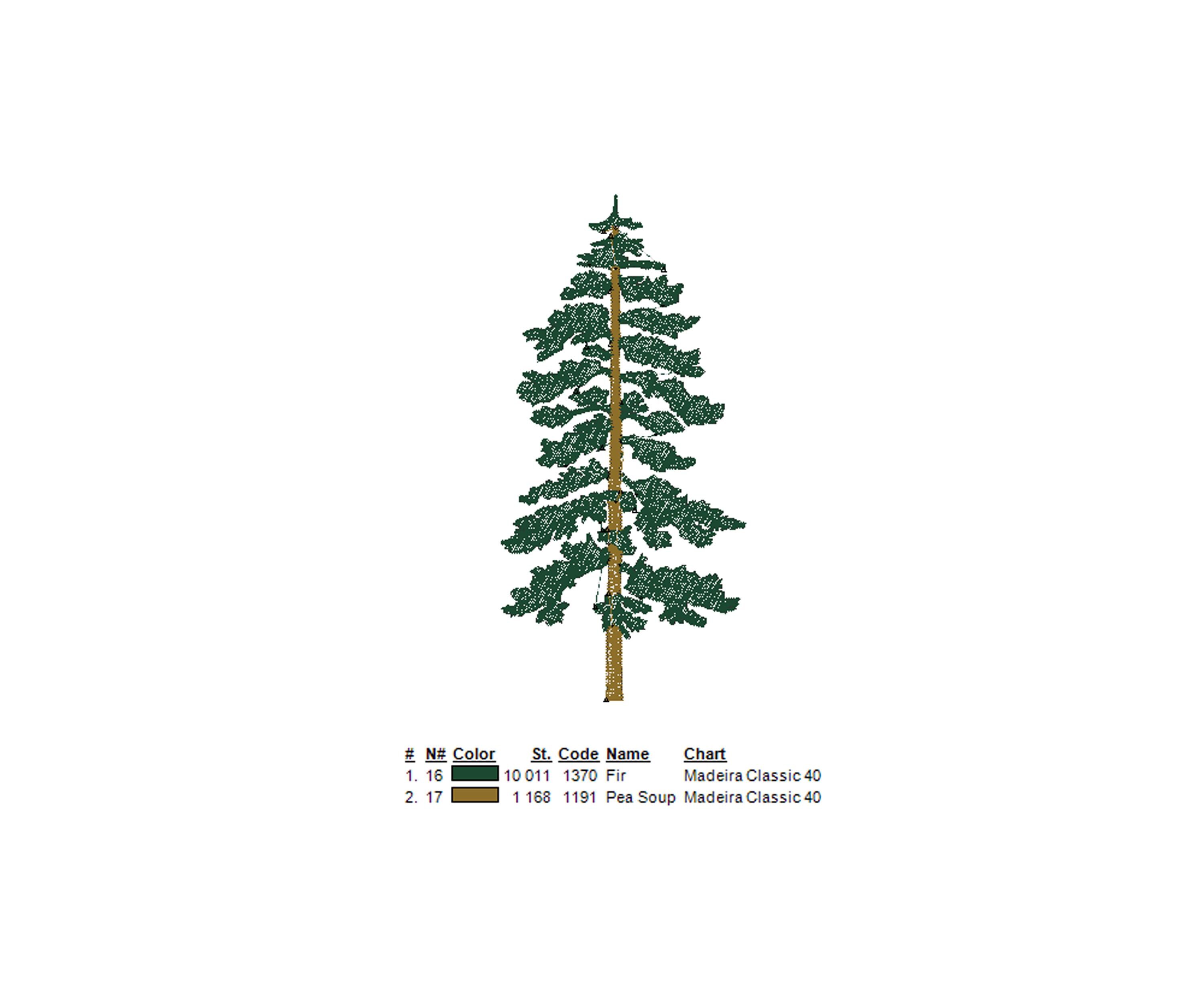 Forest Pine Tree Embroidery Design Thirsno: Nature Trees Pattern ...