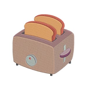 Toster z chlebem Wzór haftu: Wzór na maszynę do narzędzi kuchennych