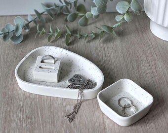Jewellery Tray Set | Speckled Trinket Trays/Jewellery Holder