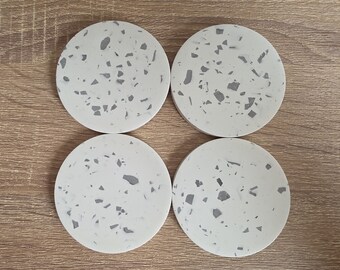 Terazzo Coasters | Grey and White | Minimalist and Modern
