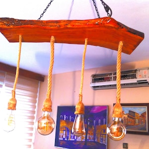 Olive Wooden Farmhouse Pendant Chandelier,Dining Room Lighting,Olive Wood Pendant Light,Kitchen Island Light,Wood Farmhouse Light Chandelier