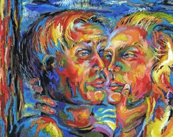 Couples premier baiser (impression 17 "x 11")