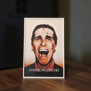 Affiche imprimée en 3D American Psycho | Pièce d&#39;affichage