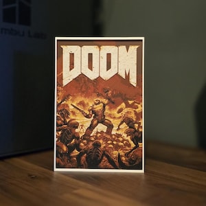 Póster/pieza de exhibición impreso en 3D de Doom
