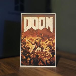 Doom 3D Printed Poster | Display Piece