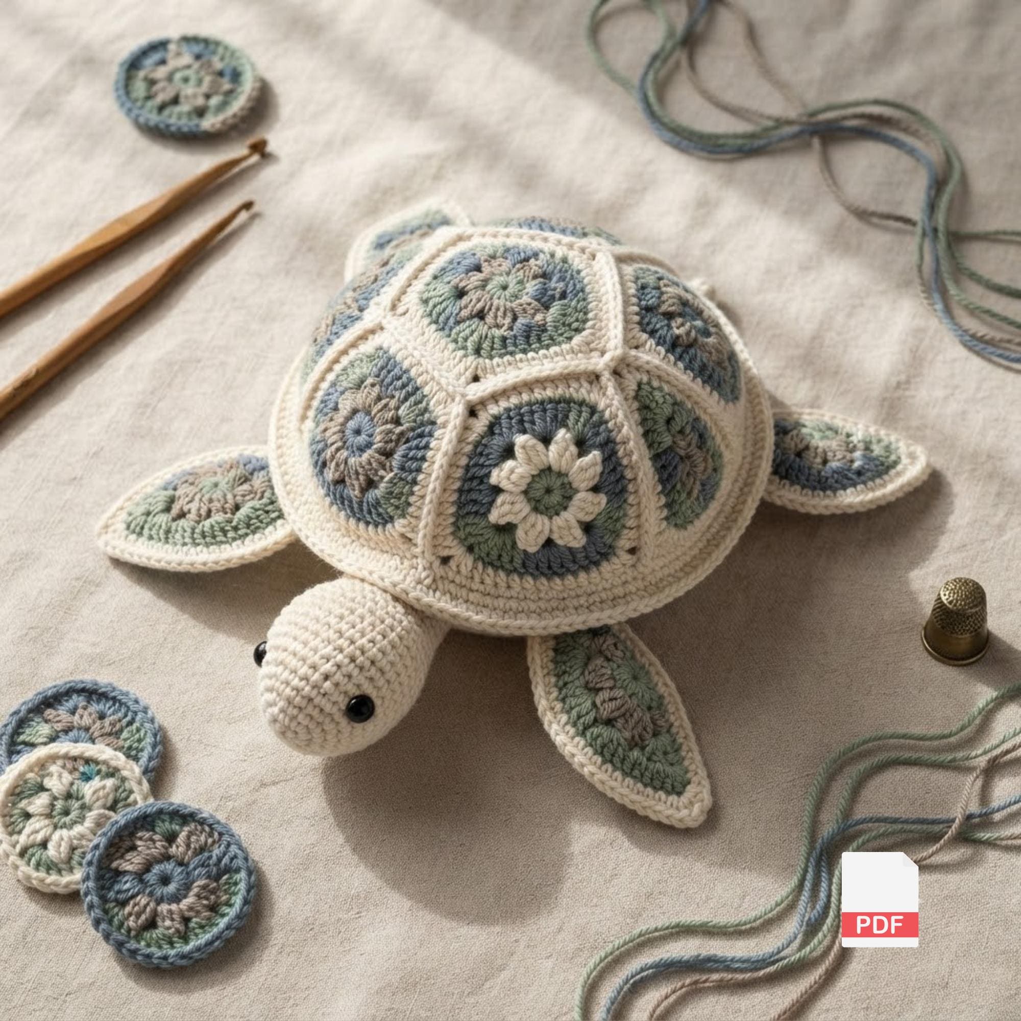 African flower crochet animal pattern - Etsy 日本