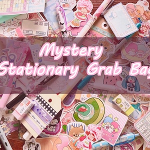 Bolsa sorpresa de papelería misteriosa: pegatinas, muestras de washi y hojas de notas