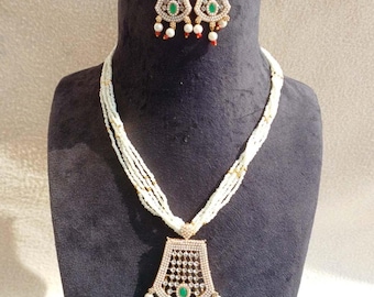 Kundan Lange ketting Oorbel Feestelijk Dames Sieraden Etnische Slijtage