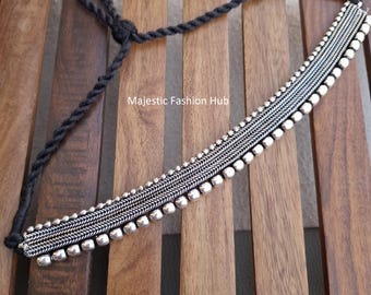 Elegant Silver Oxidized Necklace Tribal Boho Bollywood Stylish Jewellery Gift For Her