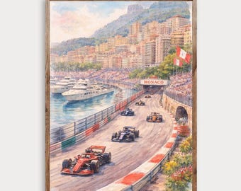 F1 Monaco Grand Prix Digital Art Print