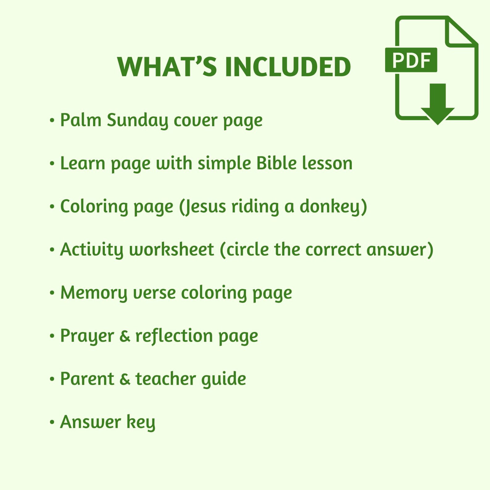 Palm Sunday Activity | Holy Week Sunday School Printable | Learn Color ...