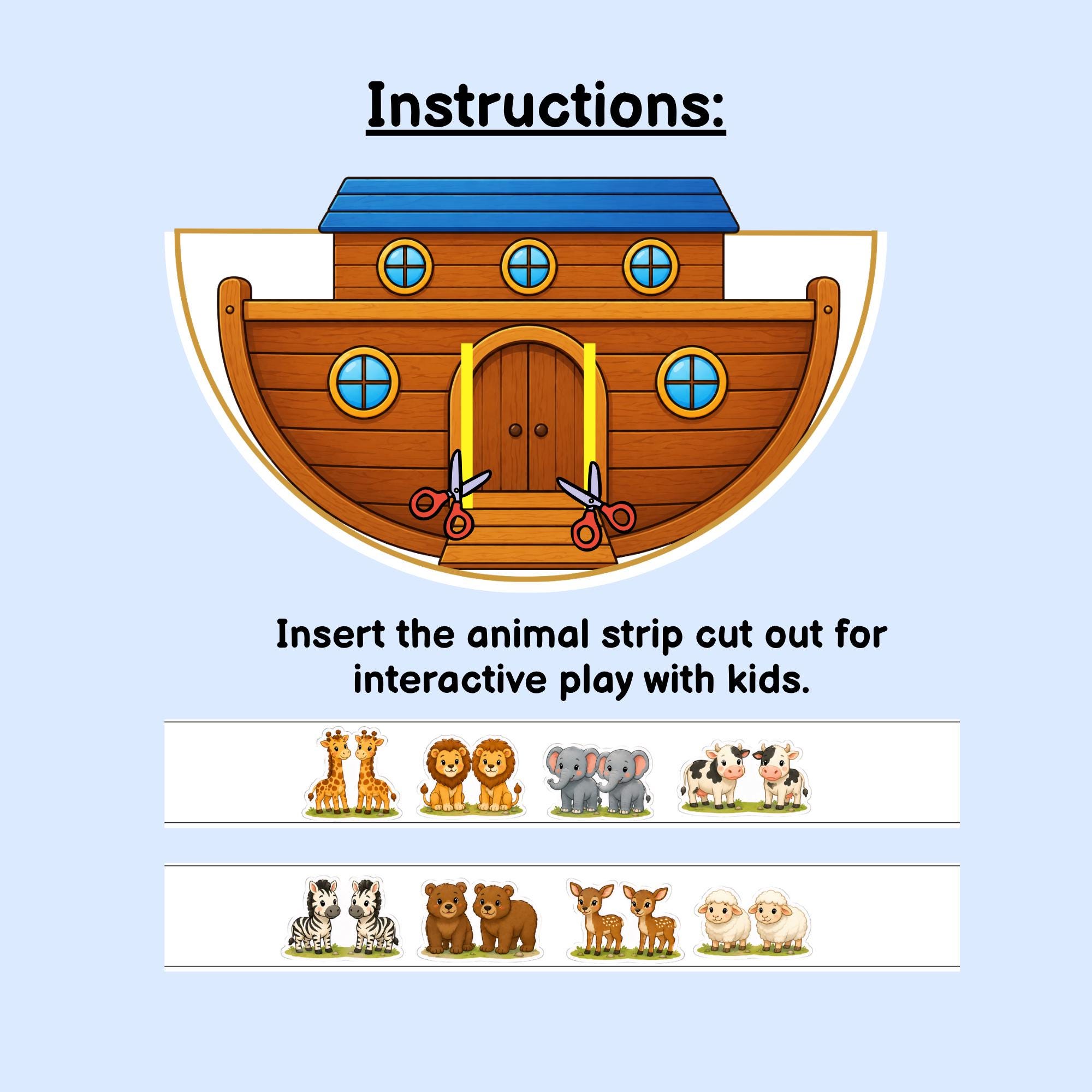Noah’s Ark Spin Wheel Craft Printable | Bible Story Interactive ...