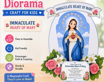 Unbeflecktes Herz Mariens Standing Diorama Kit
