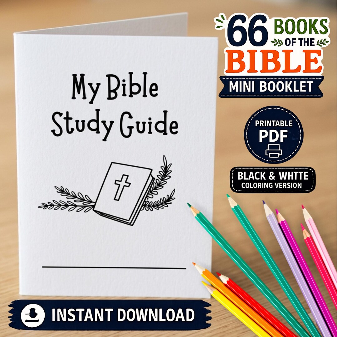 66 Books of the Bible Coloring Mini Booklet Printable PDF for Kids ...