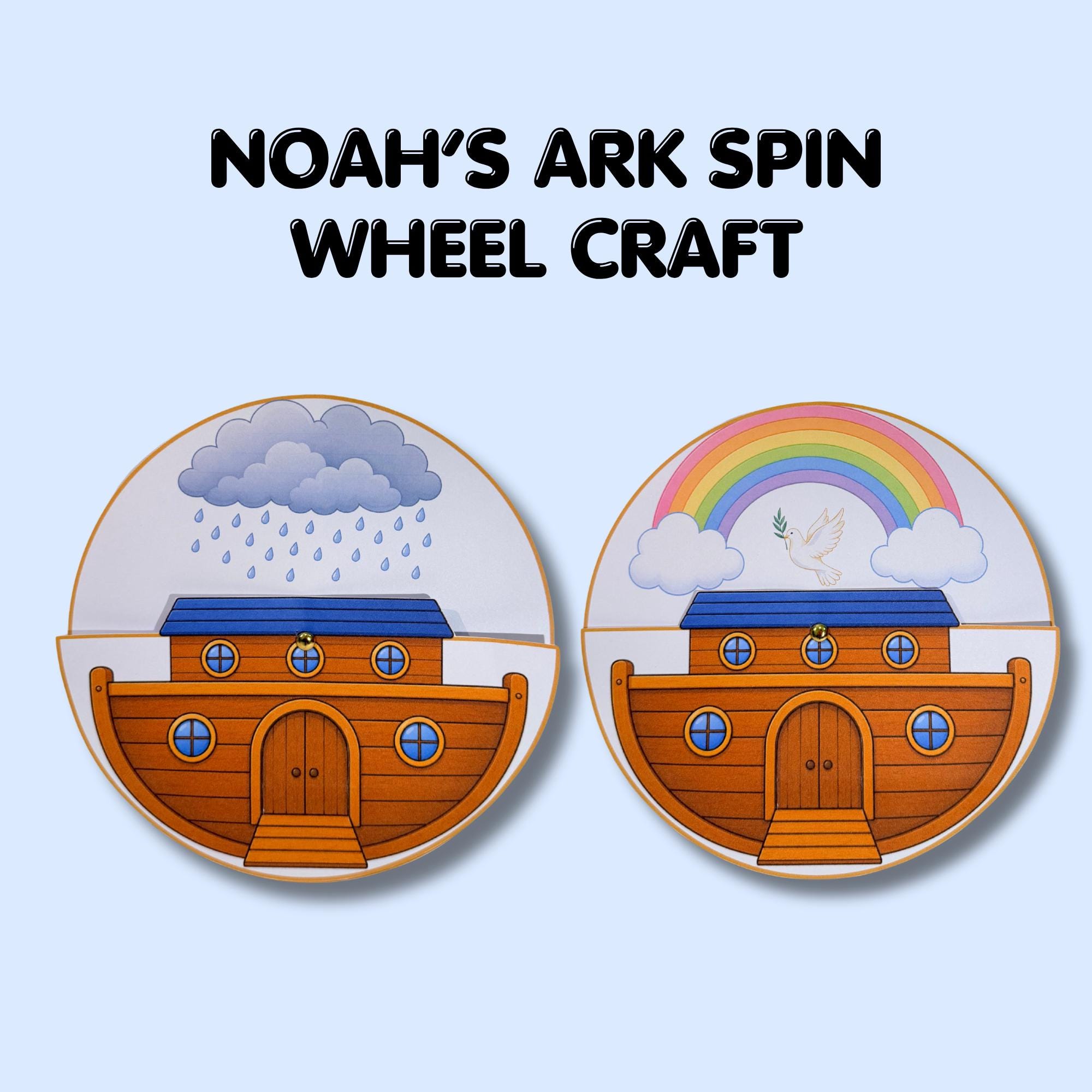 Noah’s Ark Spin Wheel Craft Printable | Bible Story Interactive ...
