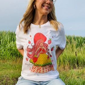 Strawberry Wine Picnic Whimsical Unisex T-shirt