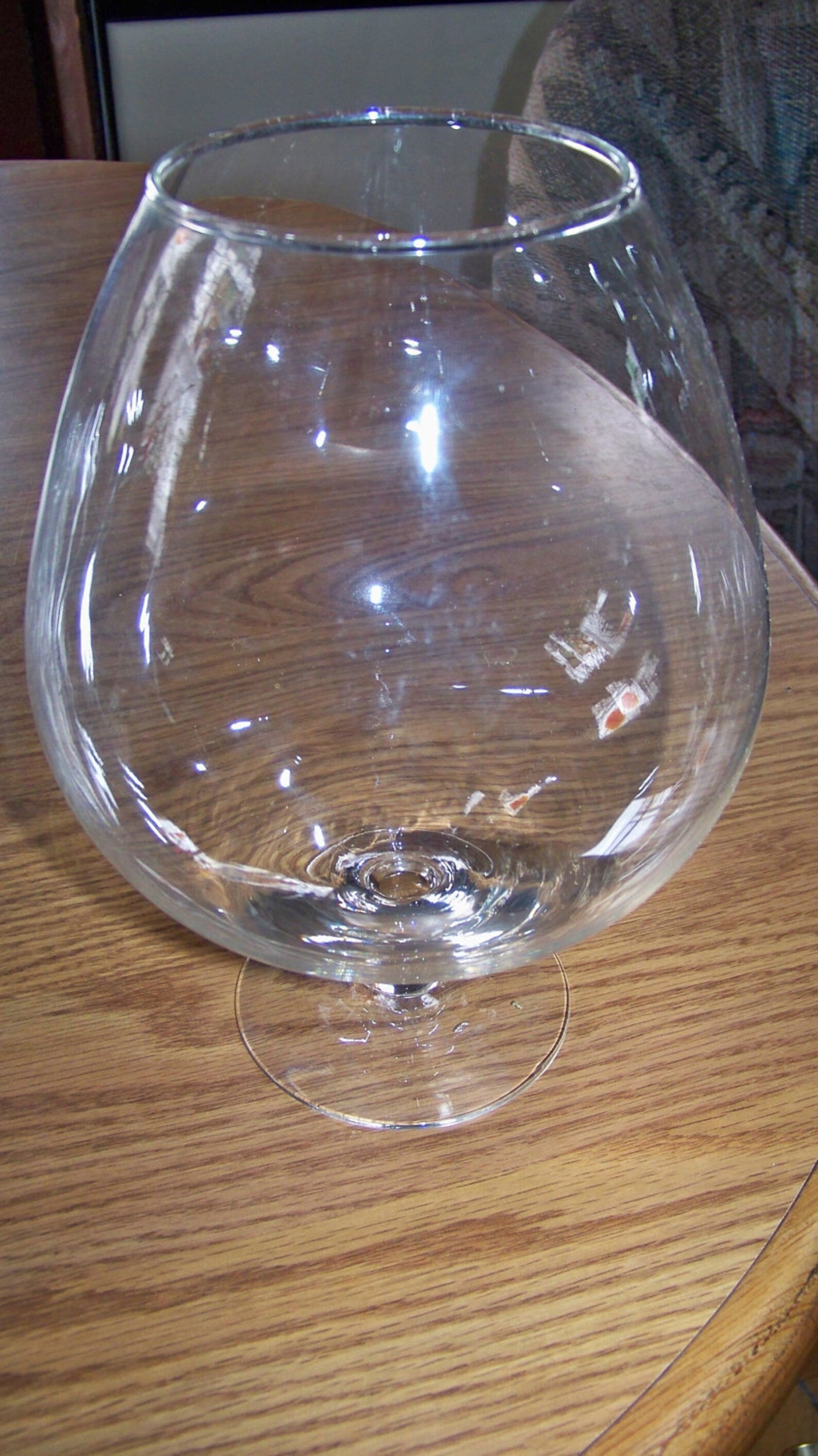Vintage Large Glass Brandy Snifter Fish Bowl Candleholder Etsy