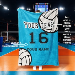 Personalisierte Beachvolleyball-Decke mit Teamname, Nummer und Spielername, personalisierter Sportüberwurf für Beachvolleyballspieler, Trainer und Fans