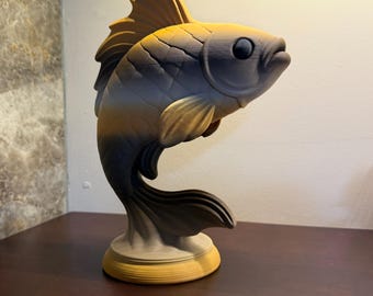 Koi Muti-Color Statue