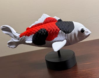 3D Printed Sanke Koi, Statue, Gift For Koi Lover