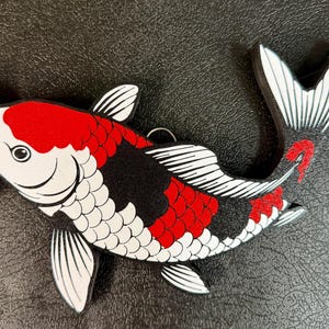 Showa Koi Wall Art, Koi Pond Decor, 3D Printed Koi, Carp, Koi Wall Hanging, Water Garden Decor, Outside Sign, Gift For Koi Lover