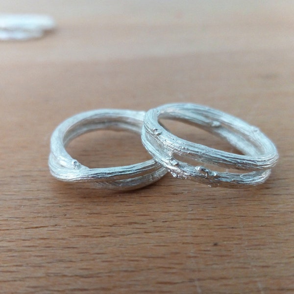 Silber Zweig Wickel Ring