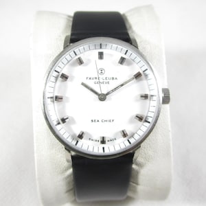 Original 100% Vintage FAVRE LEUBA GENEVE Seachief Winding Swiss Wrist Watch #C820