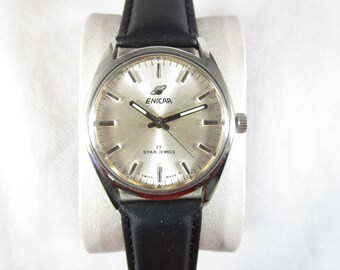 Original Vintage ENICAR STAR JEWELS Swiss Made Winding Watch #C490
